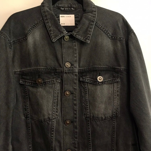 ASOS CURVE Black Jean Jacket - Picture 2 of 4